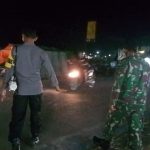Pergencar patroli Aparat gabungan wilayah Tangen patroli PPKM himbau warga patuhi Prokes