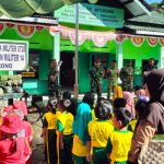 Gembiranya Anak-anak TK Gugus Anggrek Ikuti Outingclass Di Makoramil 14/Jatisrono